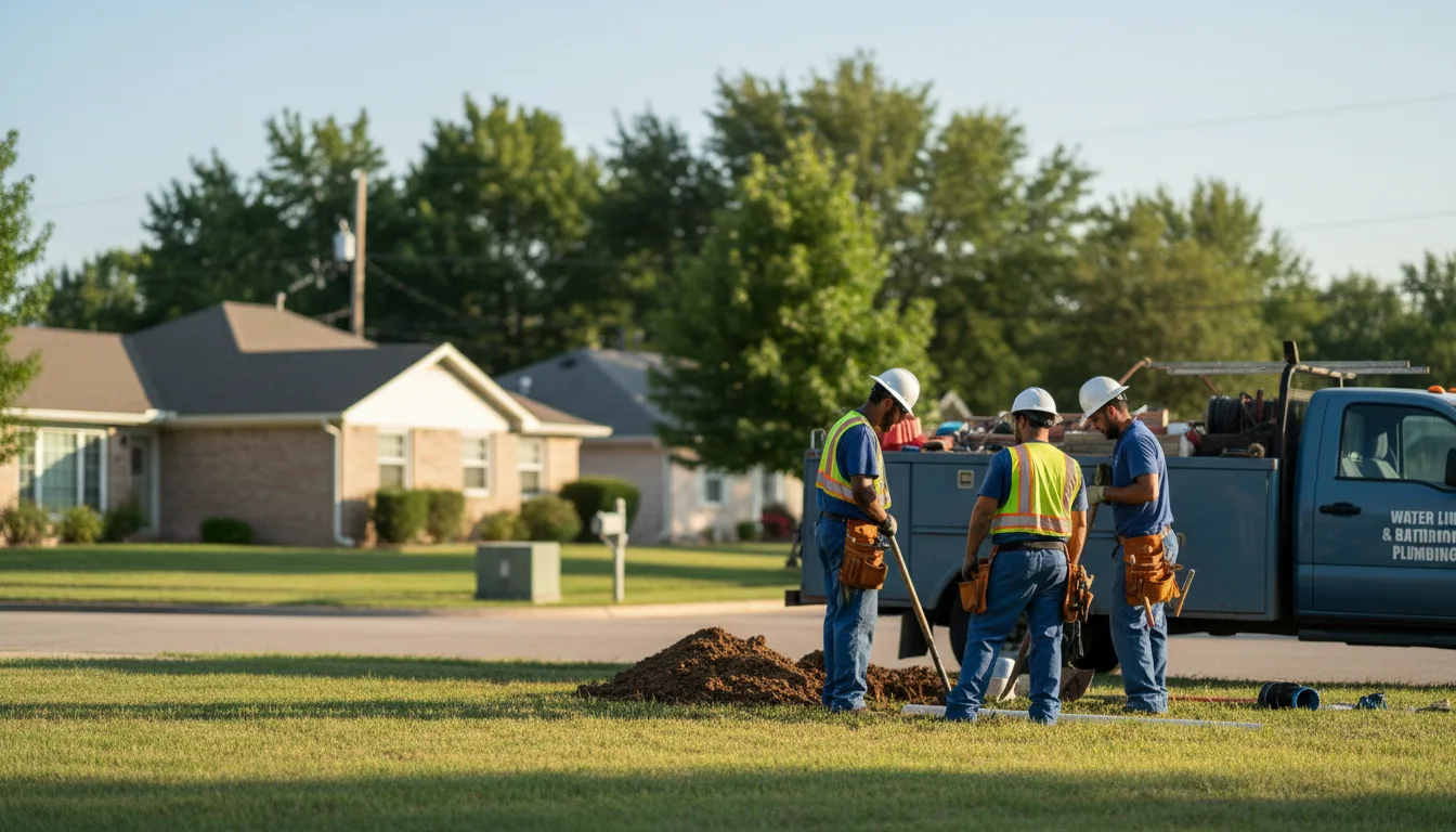 Residential water line and bathroom plumbing service in Lavina, MT
